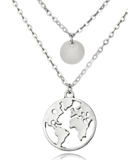 World Map Necklace